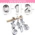 Large Number Cookie Cutters Set - 9 Piece Stainless Steel 3 Inch Numbers for Kitchen Baking