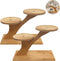 Window Sill Plant Shelf 2 Pack, Small Bamboo Desk Plant Stand, 3 Tier Succulent Plant Stand for Home Office Decoration