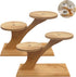 Window Sill Plant Shelf 2 Pack, Small Bamboo Desk Plant Stand, 3 Tier Succulent Plant Stand for Home Office Decoration