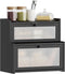 AUGOHCMIL Bread Box for Kitchen Countertop, Large Bamboo Bread Storage Container with Double