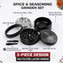 GRAVEND 3" Inch Large Spice & Seasoning Grinder, Dual Grind Plate for Fine and Medium result