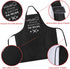 ZOORON Adjustable Funny Black Chef Aprons for Men, BBQ Grill Kitchen Cooking with Pockets