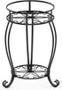 FaithLand Plant Stand, Heavy Duty Metal Planter Holder Indoor Outdoor, 2 Tier