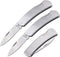 Kocpudu Paring Knife, All Steel Foldable Fruit Knife, Small and Easy to Carry, 3 Pieces