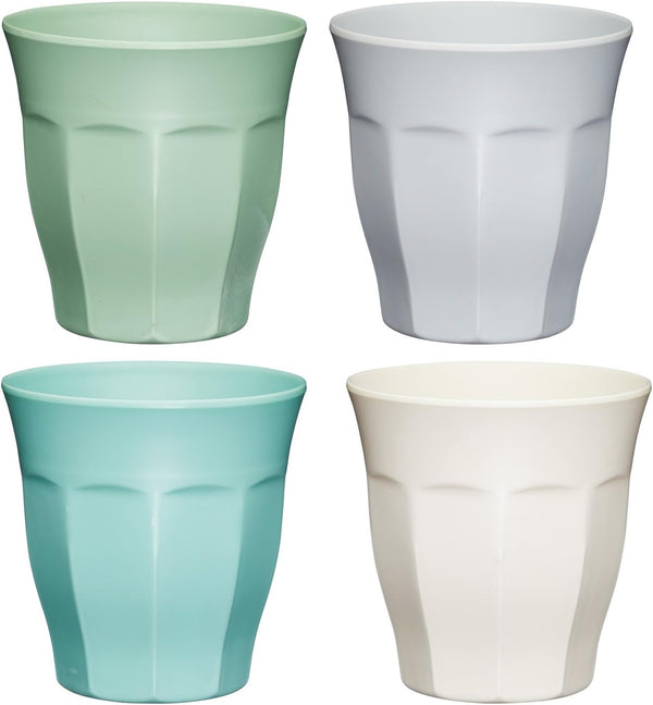 Kitchen Craft Colourworks 'Unbreakable' Melamine Tumbler Cups, 280 ml (10 fl oz), Set of 4