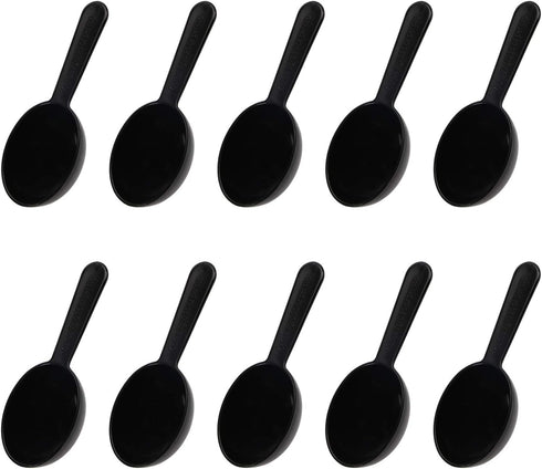 Penta Angel Coffee Scoops, 10 Pcs 0.25 OZ Plastic Measuring Spoons for Coffee, Tea, Sugar, Cereal (Black)
