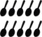 Penta Angel Coffee Scoops, 10 Pcs 0.25 OZ Plastic Measuring Spoons for Coffee, Tea, Sugar, Cereal (Black)