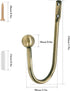 Curtain Holdback Set of 2 Pcs, Heavy Duty Metal Wall Mounted Drapery Tiebacks with Screws, Decorative Window Curtain