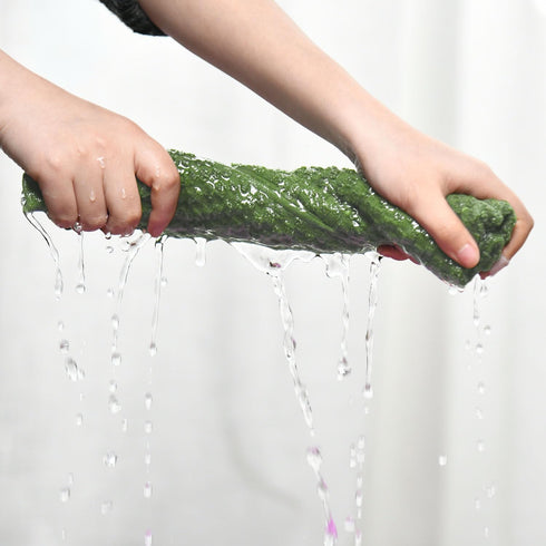 15x25 Inch Set 6 Artoid Mode Ring Spun Cotton Green Kitchen Dish Towels, Ultra Soft Absorbent Quick Drying Household