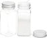 Youngever 12 Pack 5 Ounce Plastic Spice Jars, Clear Containers with Shaker Tops, Square Spice Bottles