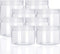 12oz Clear Plastic Storage Jars, 8 Pack Refillable Wide-Mouth Containers for Beauty Products, Kitchen & Household