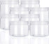 12oz Clear Plastic Storage Jars, 8 Pack Refillable Wide-Mouth Containers for Beauty Products, Kitchen & Household