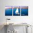 TUMOVO Aerial View of Sailboat in Sea | Modern Wall Art Seascape Canvas for Living Room, Bedroom Decor