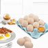 12 Dozen Countertop Flexzion Ceramic Cups Egg Tray - Whole Porcelain Egg Holder Container Keeper Storage Organiser