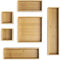 Whitmor 6-Piece Bamboo Drawer Organizers for Home and Office