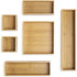 Whitmor 6-Piece Bamboo Drawer Organizers for Home and Office