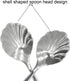 2Pcs Shell Shape Stir Spoons - 18/10 Stainless Steel Sugar Spoon - Vintage 4.96inch Teaspoons for Coffee, Dessert