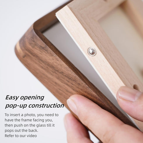 5x5 3.5x3.5 5x5,Square Natural Picture Frame Wood with Mat for Pictures or Wall Photo Frames Made of Solid Walnut Wood