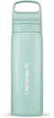 LifeStraw Go Series – Double Wall BPA-Free Vacuum Insulated 18 oz Stainless Steel Water Filter Bottle, Seafoam