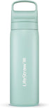 LifeStraw Go Series – Double Wall BPA-Free Vacuum Insulated 18 oz Stainless Steel Water Filter Bottle, Seafoam