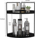 Dorhors 2-Tier Counter Counter Countertop Bathroom Organizer,Vanity Corner Shelf, Skincare, Wood Bathroom Storage