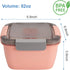 Freshmage Salad Lunch Container To Go, 2 Packs 52-oz Bowls with 3 Compartments for Salad Toppings