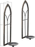 Set 2 GAKA Metal Rustic Wall Sconce Candle Holder of Black Gold Wall Gothic Mount Candle Sconce Holder for Living Room