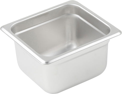 Winco SPJM-604 Anti-Jamming Steam Pan, 1/6 by 4-Inch, 24-Gauge, Stainless Steel