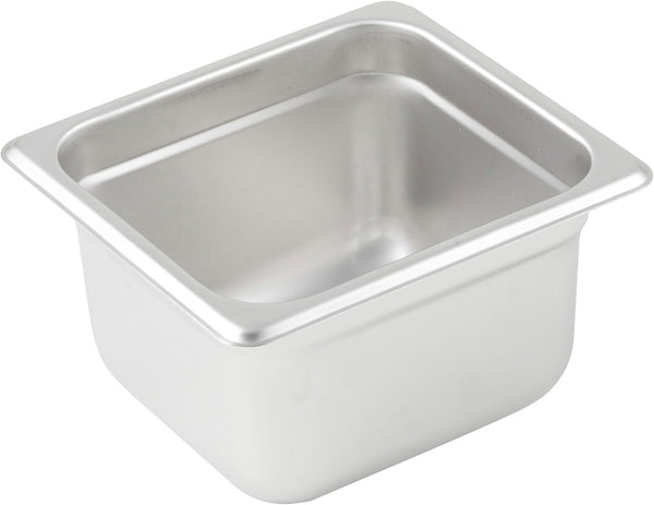 Winco SPJM-604 Anti-Jamming Steam Pan, 1/6 by 4-Inch, 24-Gauge, Stainless Steel