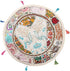Stylo Culture (16x16x13) Indian Patchwork Pouf Ottoman Cover Round Embroidered Pouffe White Cotton Floral Traditional