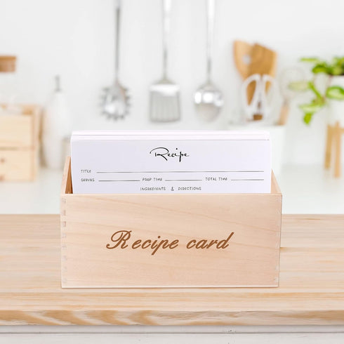 Outus 50 Pieces Bridal Recipe Cards Double Sided Kitchen Recipe Cards Sage Simple Wildflower Recipe Cards
