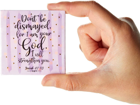 Juvale Inspirational Bible Magnets for Kitchen Decor & Accessories - 8-Pack, 2.5-Inch Square Metal Magnets with Faith