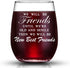 JERIO We Will Be Friends Until We Are Old And Senile, Friend Gifts for 30th 40th 50th 60th Birthday, 15 oz Stemless