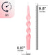 Set of 2 Pink Spiral Taper Candlesticks, 10 Inch Unscented Twisted Candle Sticks for Home Decoration Holiday Wedding