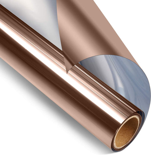 STATINT WINDOW FILMS Privacy One Way Mirror Glass Tint, Heat Control, UV Blocking, Sliding Door Tinting, Brown-Silver