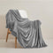 LaSyL Fleece Throw Blanket for Couch 50"x60" Grey - 300GSM Soft Cozy
