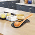 Cooking Spoon Rest for Stove Top, Cast Iron Utensil Holder, Heavy Duty Kitchen Accessories, Dishwasher Safe, Coffee Gold