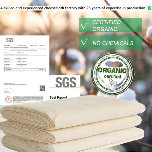 YJL Cheesecloth, 54 Sq Ft, 100% Cotton, Grade 90 Unbleached, Fine Cheesecloth for Cooking, Straining, Canning