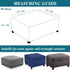 HFCNMY Ottoman Cover, Blue Medium - Stretch Velvet Square Slipcover for Living Room Storage Ottoman, Washable, Elastic
