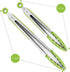 Premium Silicone Cooking Tongs Set of 2, 9-Inch & 12-Inch, BPA Free Non-Stick Stainless Steel BBQ Grilling