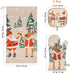 BESTONZON Cute Christmas Oven Mitt Set, Heat Resistant Oven Gloves and Pot Holders for Kitchen Decoration