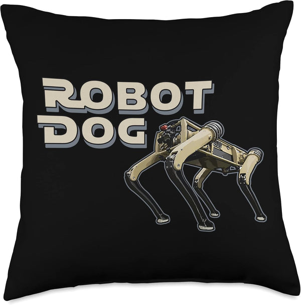 Drone Dog Toy Programmer Coding Automation Dog Drone Throw Pillow, 18x18, Multicolor
