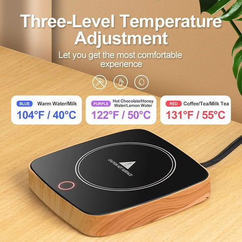 3 Setting Coffee Mug Warmer Waterproof Smart Cup Warmer with Temperature for Warming & Heating Coffee, Beverage, Milk