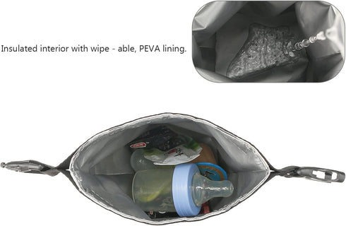 MOV COMPRA Insulated Snack Bag- Women Reusable Sandwich & Snack Bags, Leakproof Food Storage Small Lunch Bag