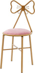 LOYALHEARTDY Modern Makeup Vanity Chair Stool Pink Bow Vanity Chair Cute Butterfly
