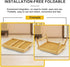 WKWKER Set 2 (Set 2) Bamboo Bed Tray Table with Folding Legs of Foldable Breakfast Tray Portable Serving Table Laptop