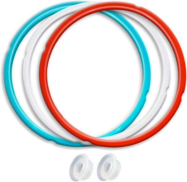 Premium Silicone Sealing Ring 3-Pack for InstantPot 8Qt - Dishwasher Safe Food-Grade Replacement Gasket, Compatible
