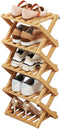 YYW Bamboo Shoe Rack for Entryway, Free Standing Shoe Racks Shelf Closet,