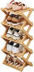 YYW Bamboo Shoe Rack for Entryway, Free Standing Shoe Racks Shelf Closet,