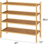 kiplant 4-Tier 4-Tier, Closet, Shoe Rack for Entryway, Bamboo Wood Shoe Rack Stackable Shoe Organizer for Free Standing